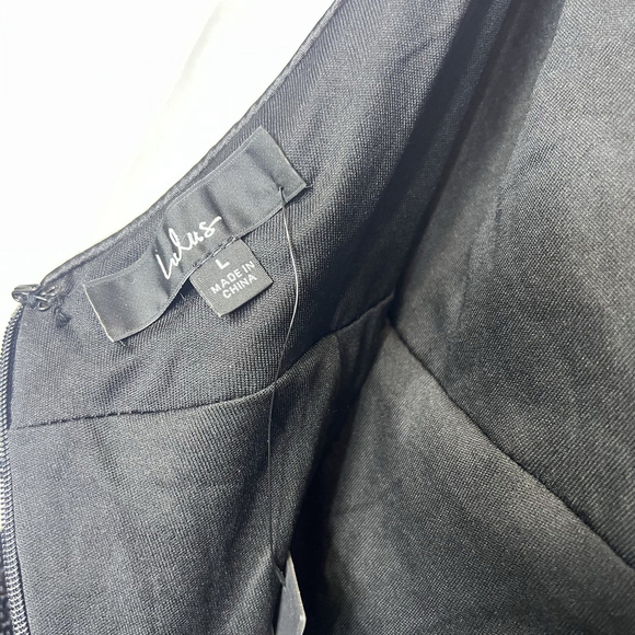 Lulus Women’s Pretty Sensational Black Sequin Rosette Halter Maxi Dress Slit L - Picture 15 of 16